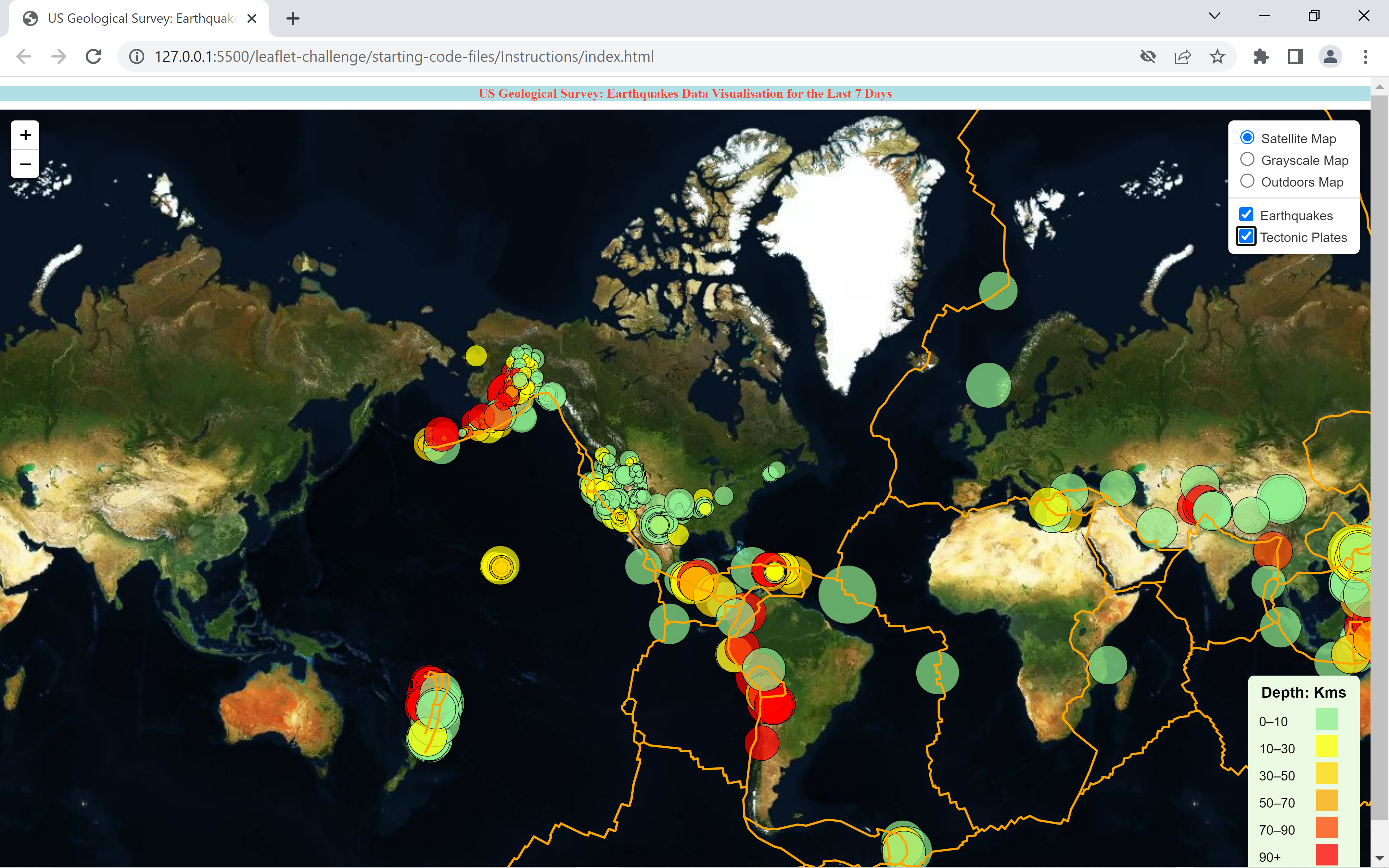 GitHub - MikeMurf/leaflet-challenge: Analysis and visualisations of ...