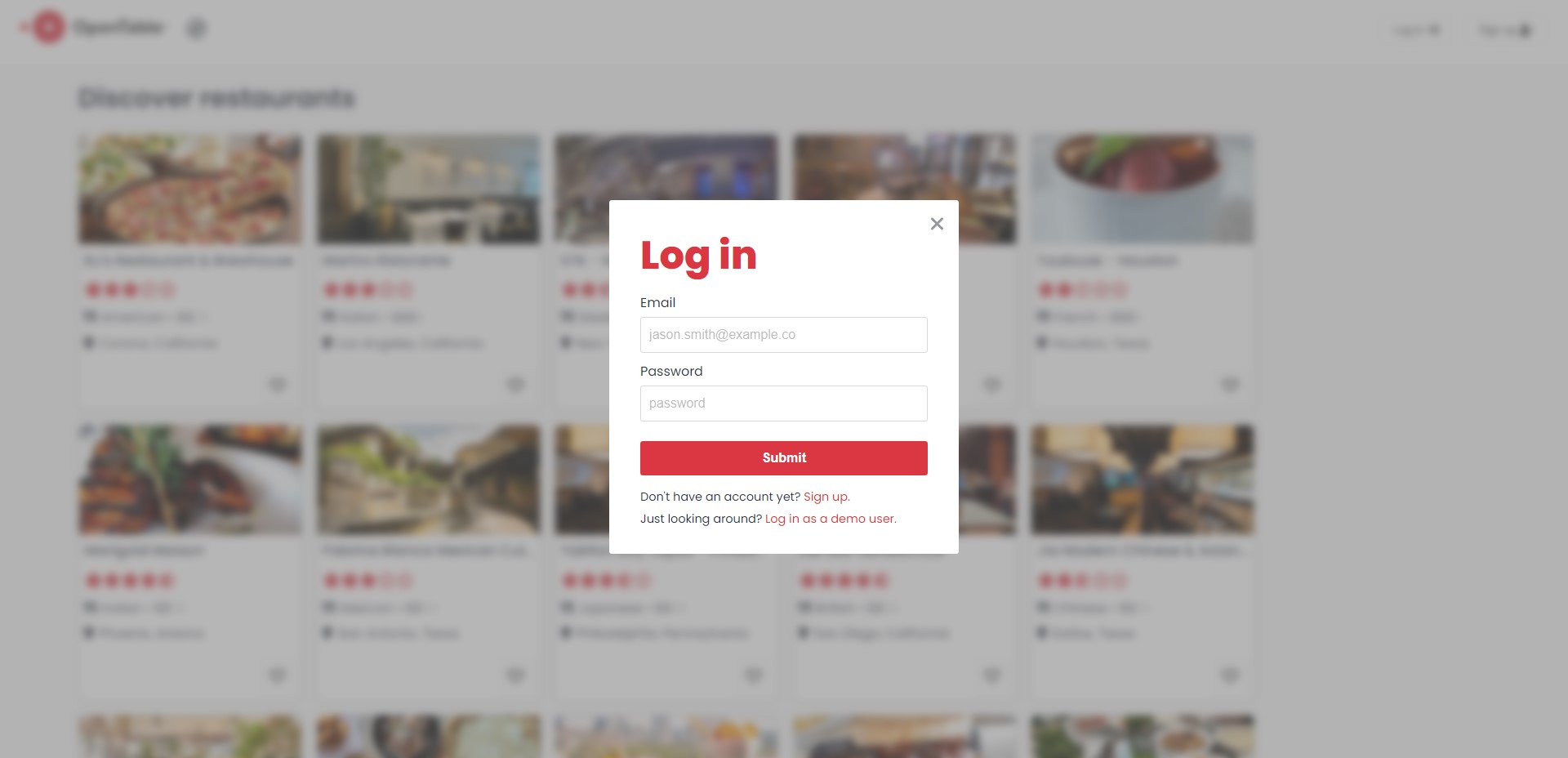 OpenTableLogin