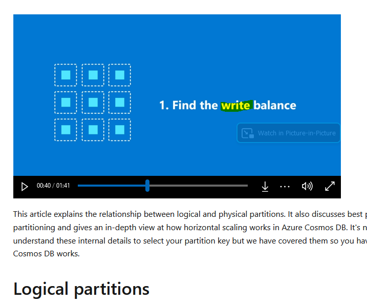 Typo in CosmosDB video · Issue #94985 · MicrosoftDocs/azure-docs · GitHub