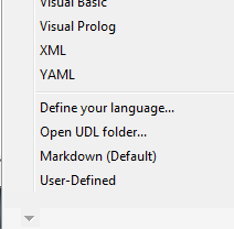 Resolve #5404 - Add a Languages submenu item to open UDL folder. by ...
