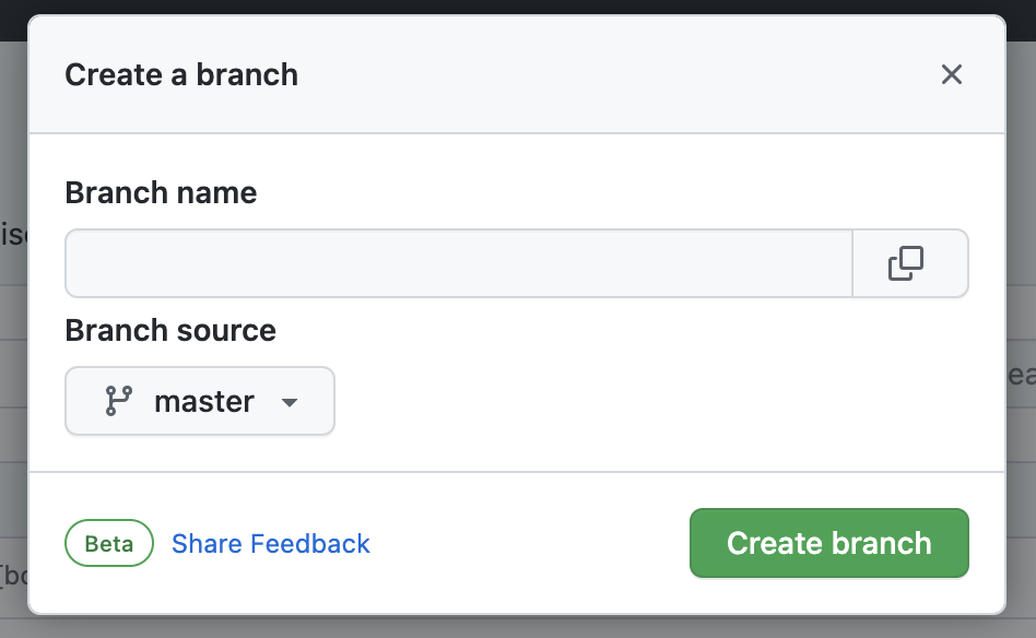Create a branch