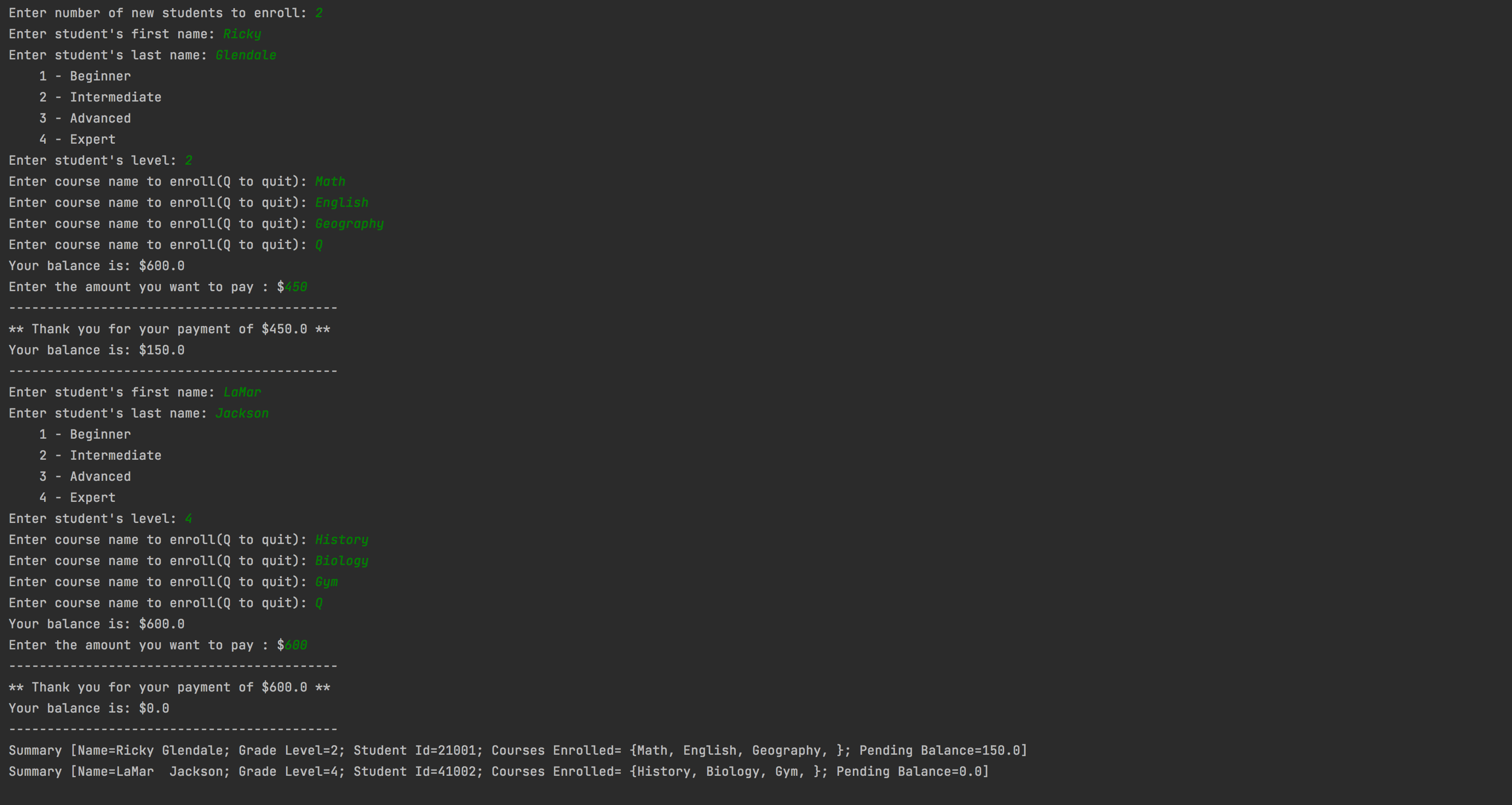 GitHub - aarooble/StudentManagementSystems: This is a Java console ...
