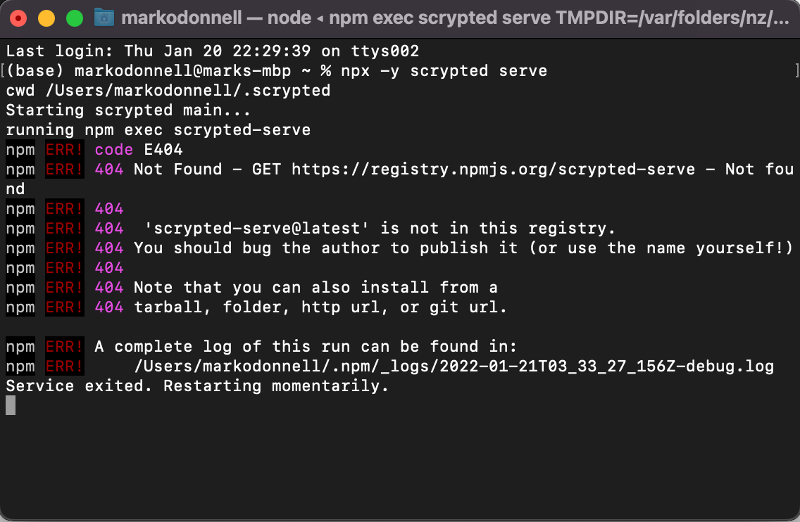Scrypted Not Installing on Mac · Issue #133 · koush/scrypted · GitHub