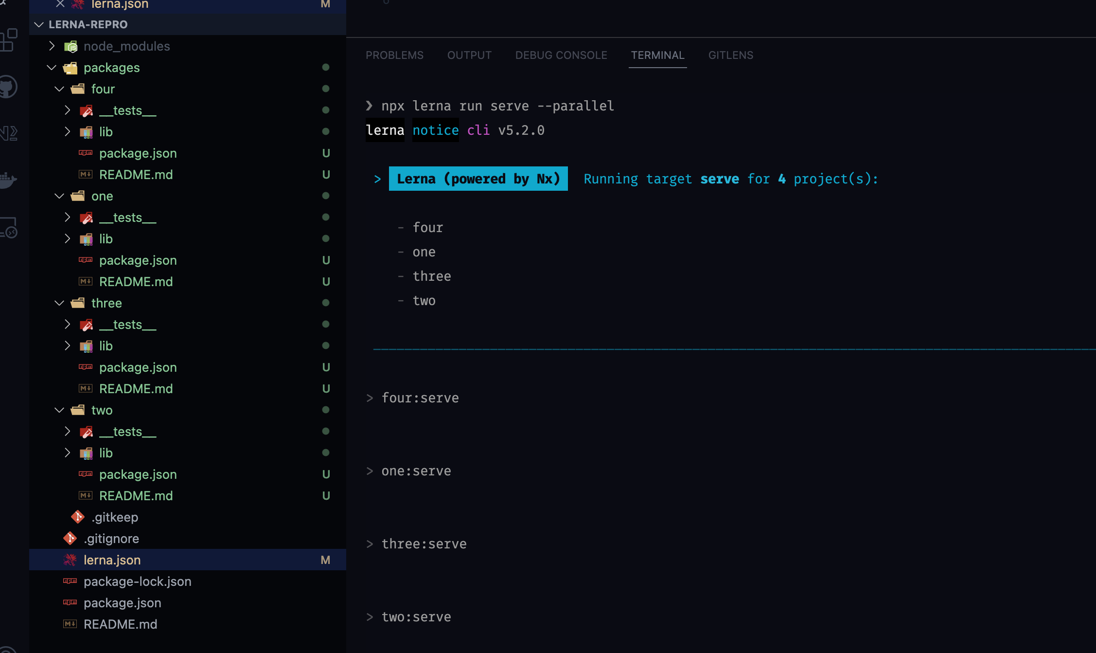 lerna / nx yarn watch not run on every packages · Issue 3261 · lerna