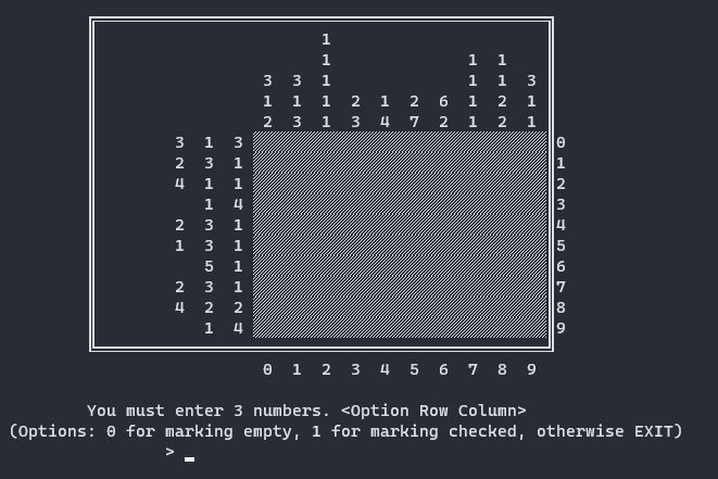 GitHub - anilkarasah/Nonogram: Nonogram Puzzle recreated with C. · GitHub