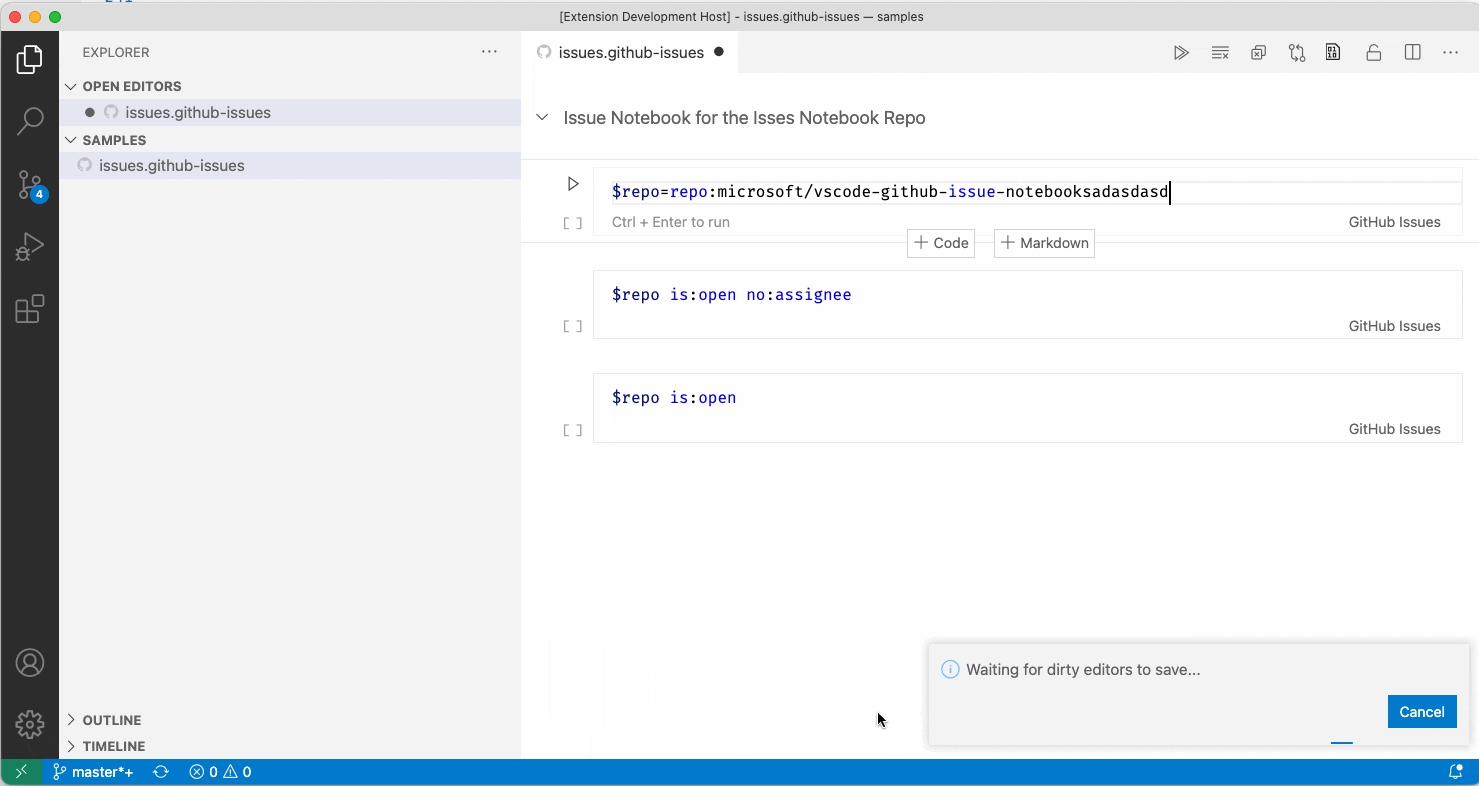 Cannot easily develop a extension with faulty save method · Issue ...
