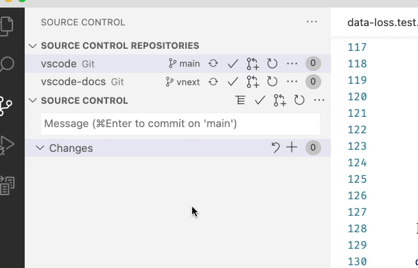 Git toolbar crunch · Issue #150531 · microsoft/vscode · GitHub
