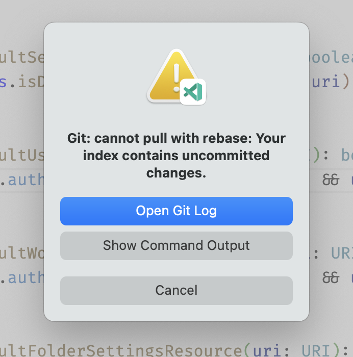 Git offer a stash option when pulling with outgoing dirty changes