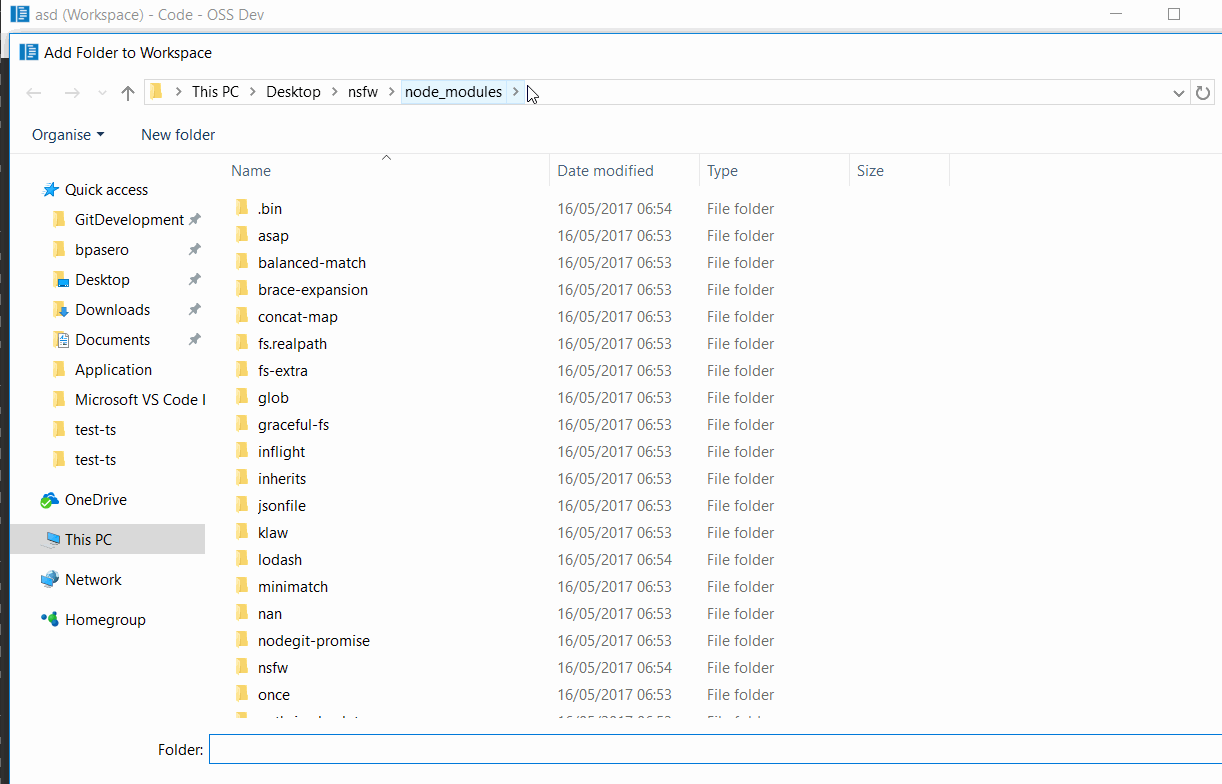 VS Code doesn't remember the last folder's path, when the workspace ...