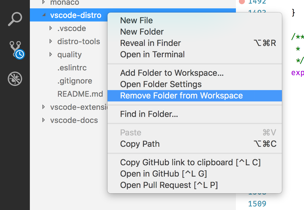 Allow to "close" folders to ignore them in certain features like