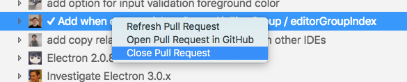 Close Pull Request should not be in the context menu of a PR · Issue ...