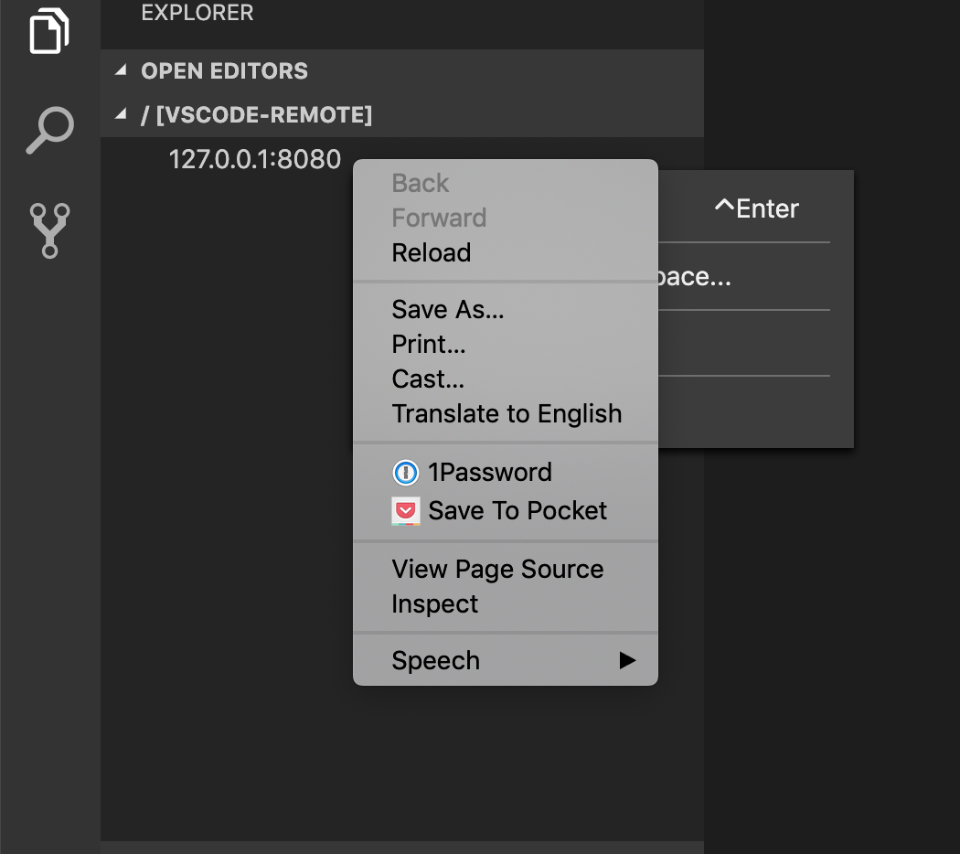 Web: right-click with mouse on tree/list opens native and custom ...