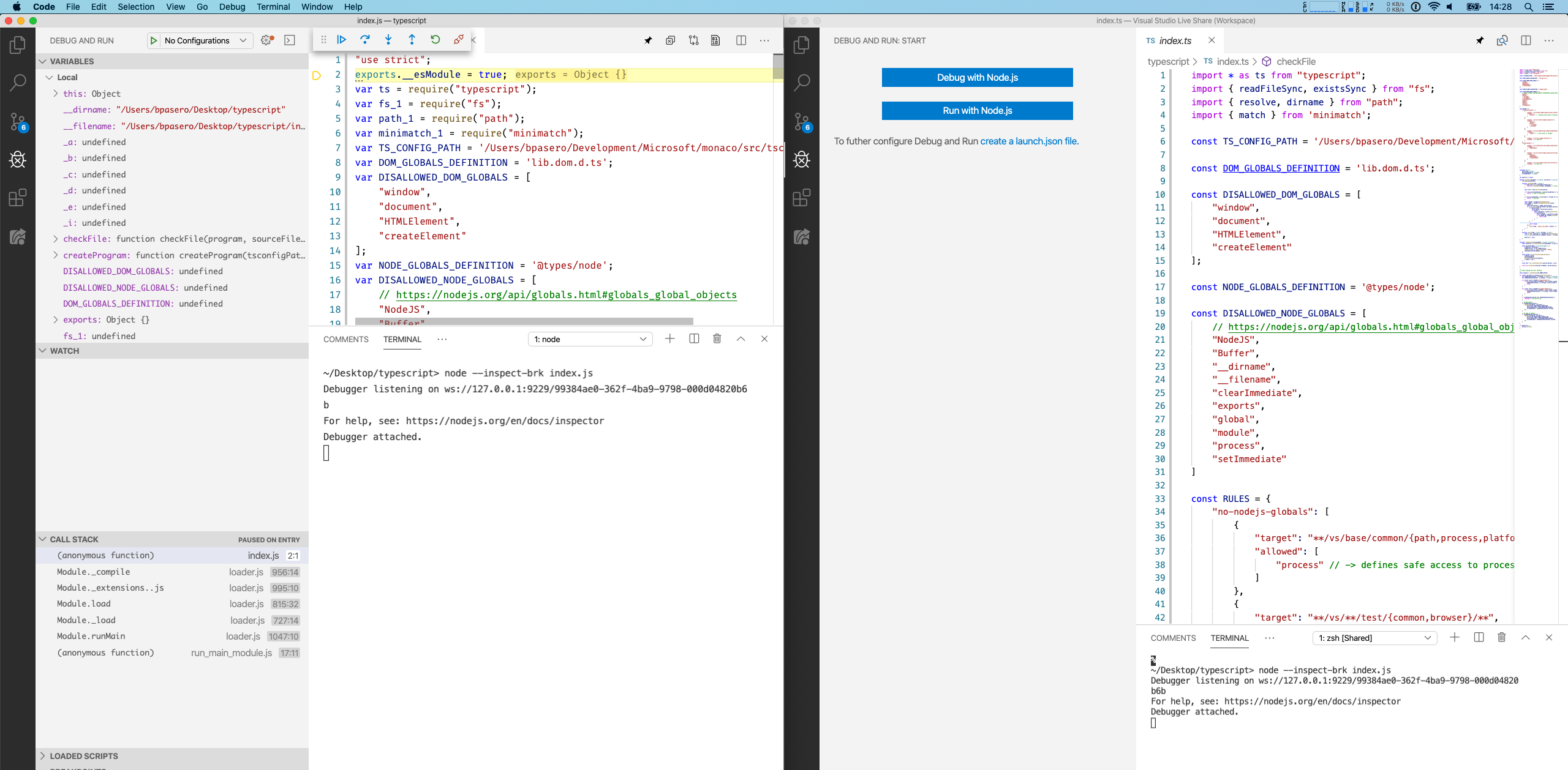 Support to follow a debug session that is initiated with "Debug: Attach ...