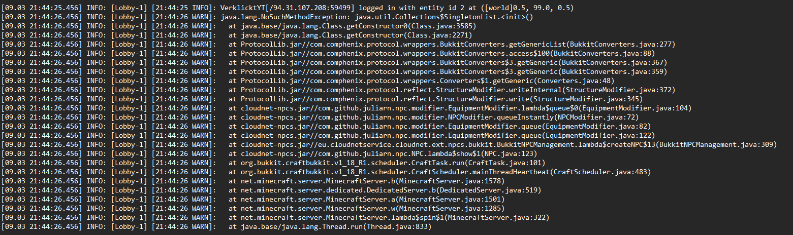 CloudNPC "Server-wechsel-bug" · Issue #628 · CloudNetService/CloudNet ...