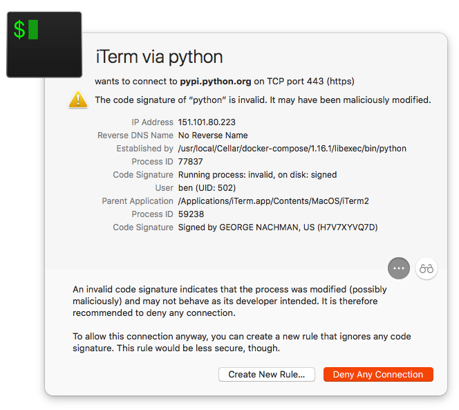 Code signature error on `brew installation · Issue