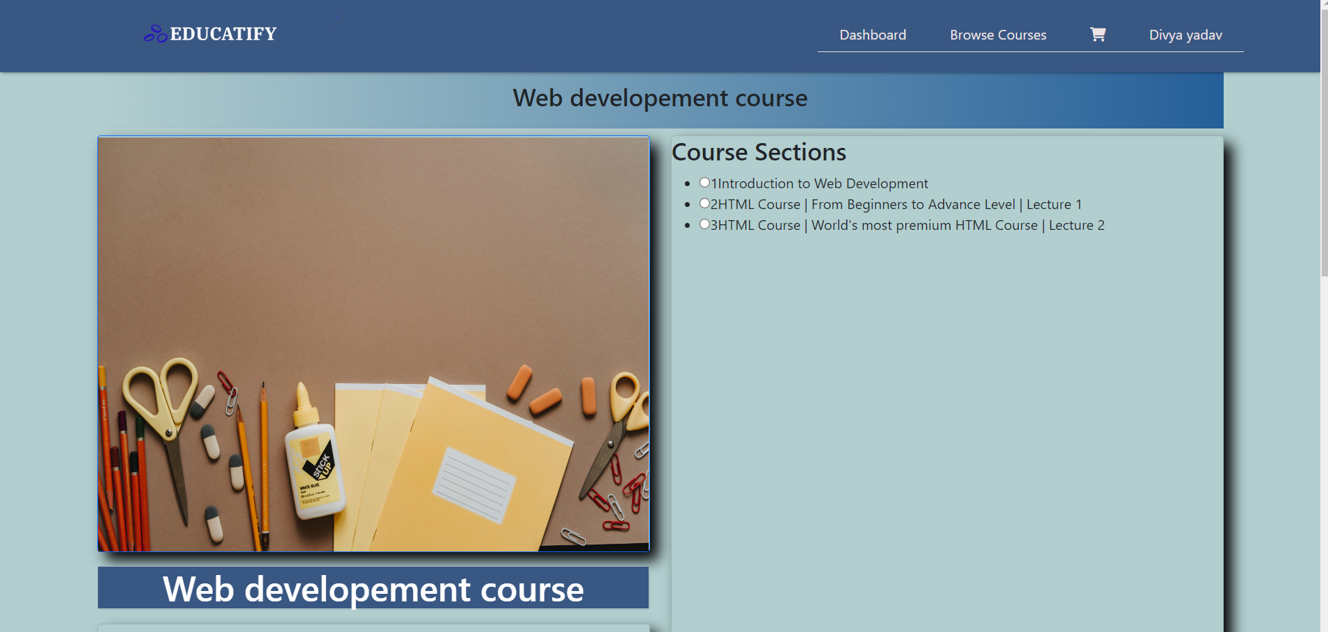 GitHub - divya-yadv/E-learning-Web-App: An E-learning web app built on ...