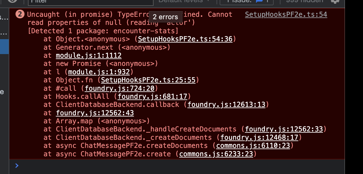[BUG] Actor Console error · Issue #528 · johnnolan/encounter-stats · GitHub