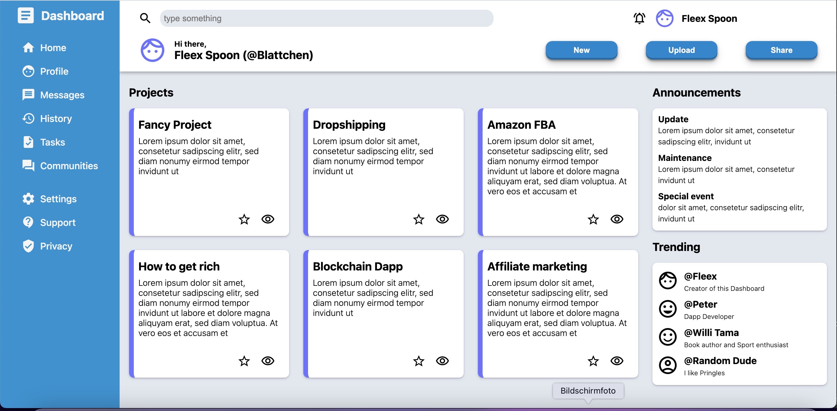 GitHub - Blattchen/admin-dashboard: Top project admin dashboard