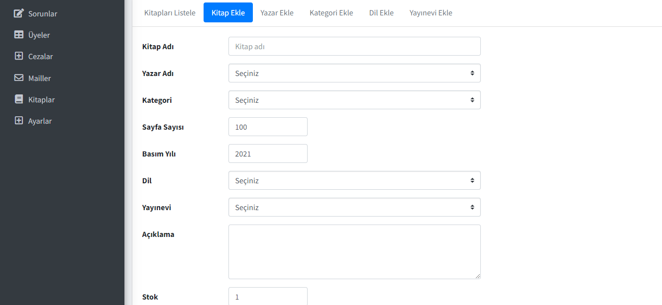 GitHub - damlaalim/LibraryAutomation: Library automation with PHP
