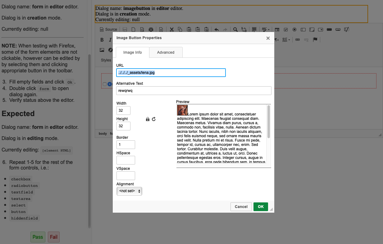 Missing editing mode for Image Button · Issue #3436 · ckeditor ...