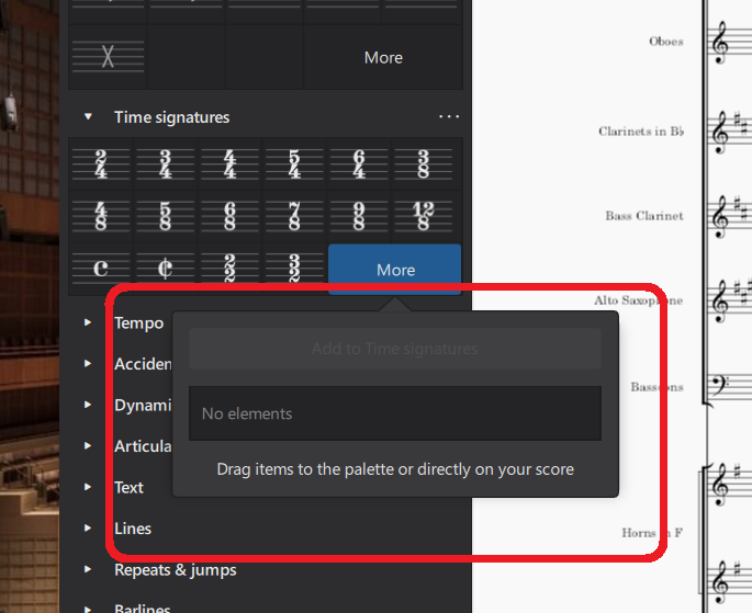 [MU4 Issue] All elements in Palettes > More section are missing · Issue ...