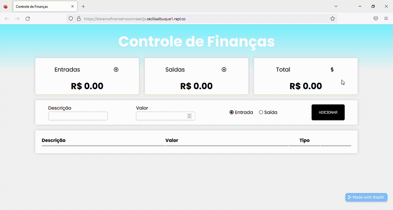 GitHub - cecilia-ce/SistemaFinanceiroComReactJS: Projeto de um mini ...