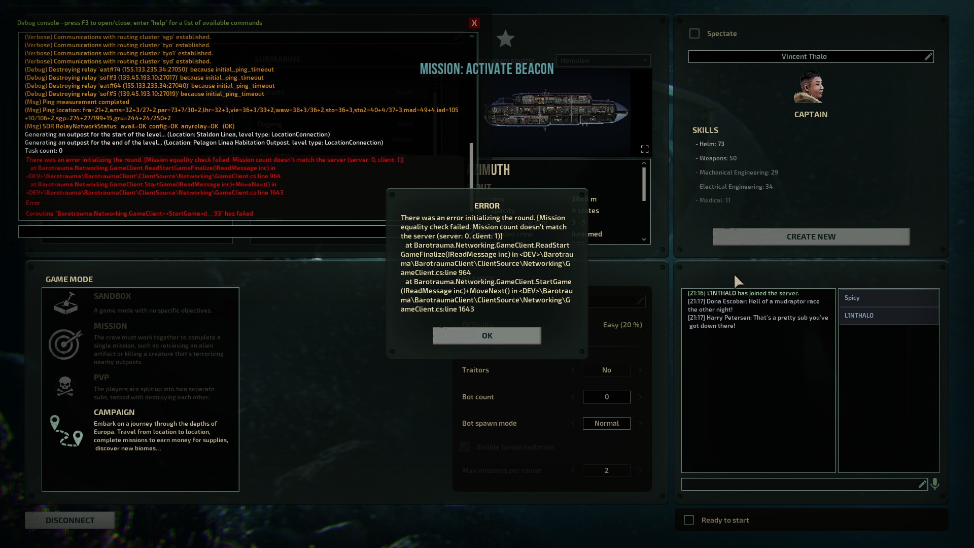 Campaign broken after destroyed submarine, ballast flora and death at a