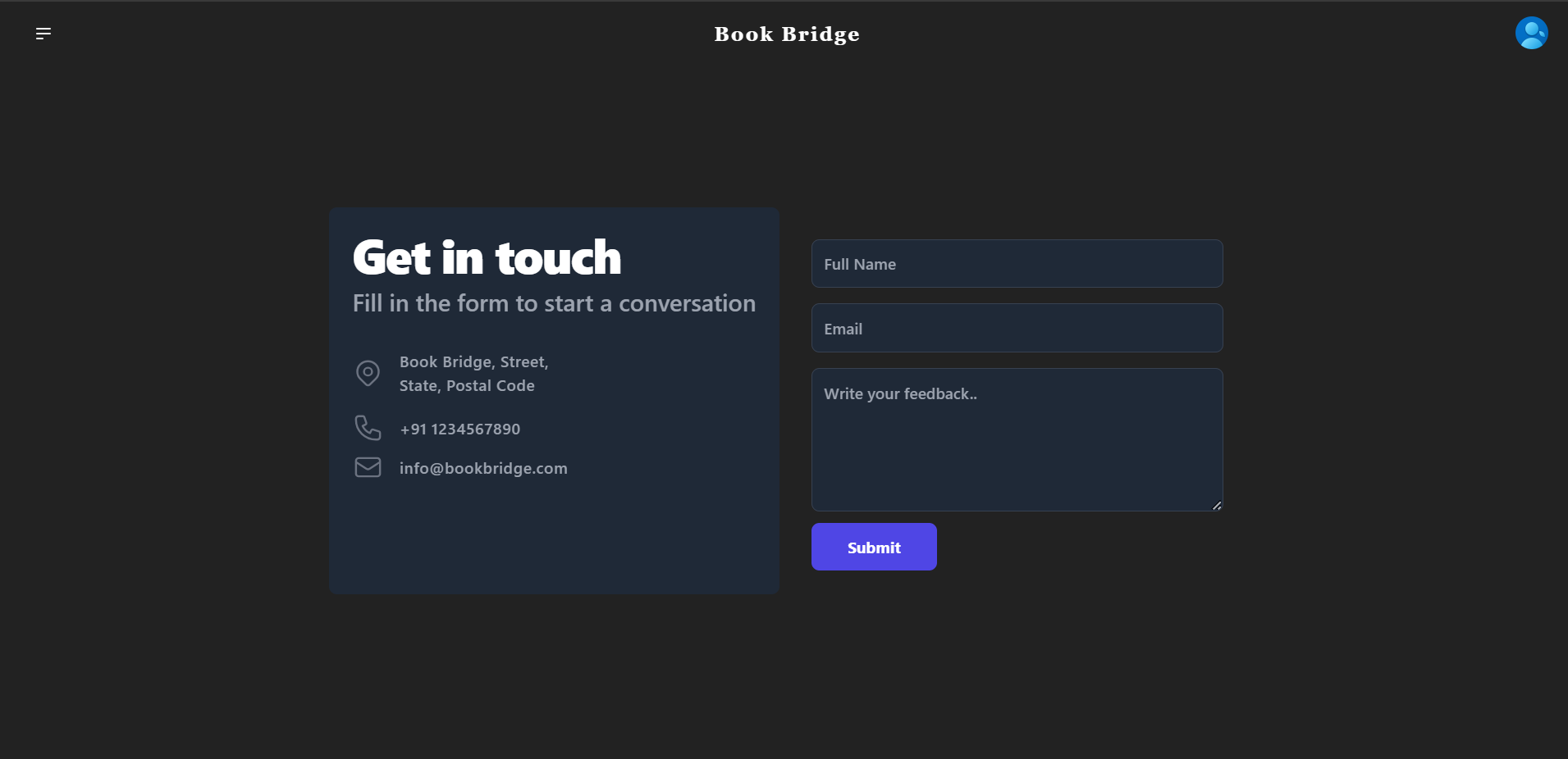 GitHub - PritamSarbajna/Book-Bridge-Website: A person who gives book in ...