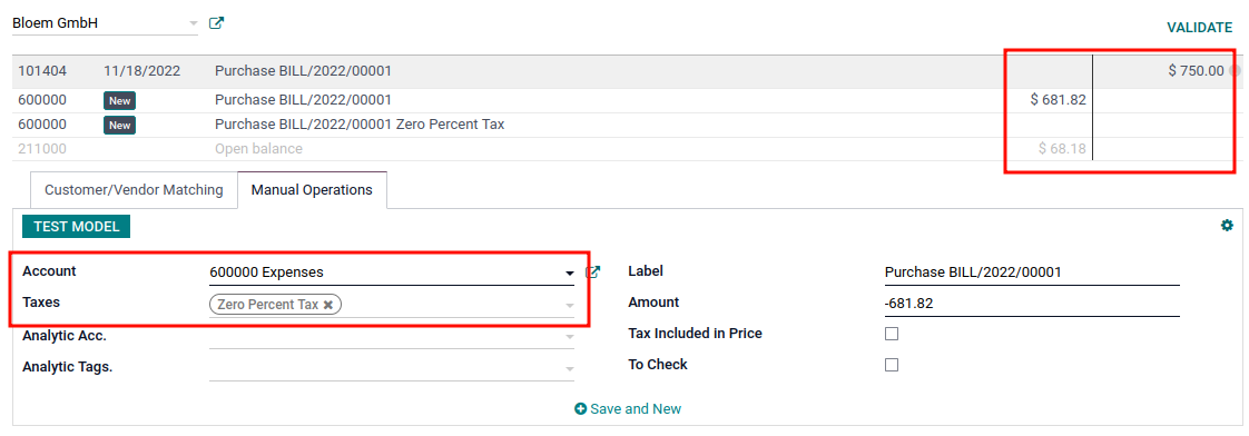 [14.0][15.0] Bank reconciliation values don't automatically update when ...