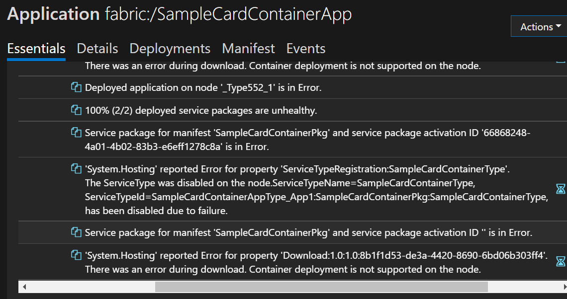 Failed to containerized application on Windows Server 2019