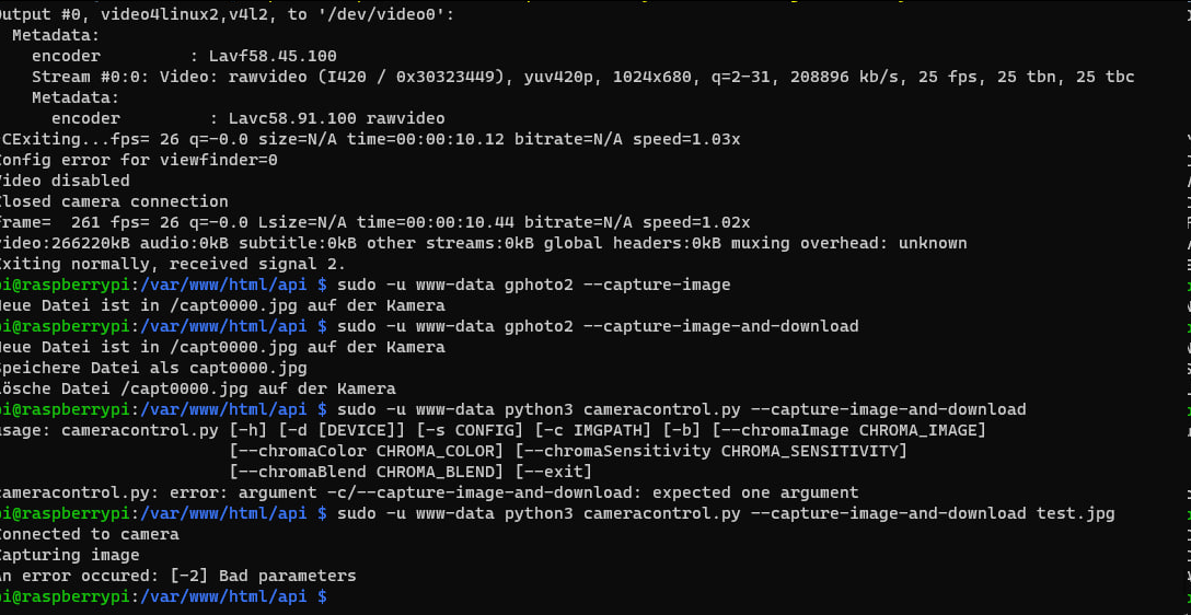 [BUG]: cameracontrol.py doesnt work. (Livepreview & Picture Capture ...