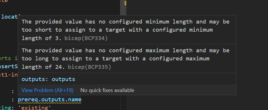 output annotations should configure length of value to suppress ...