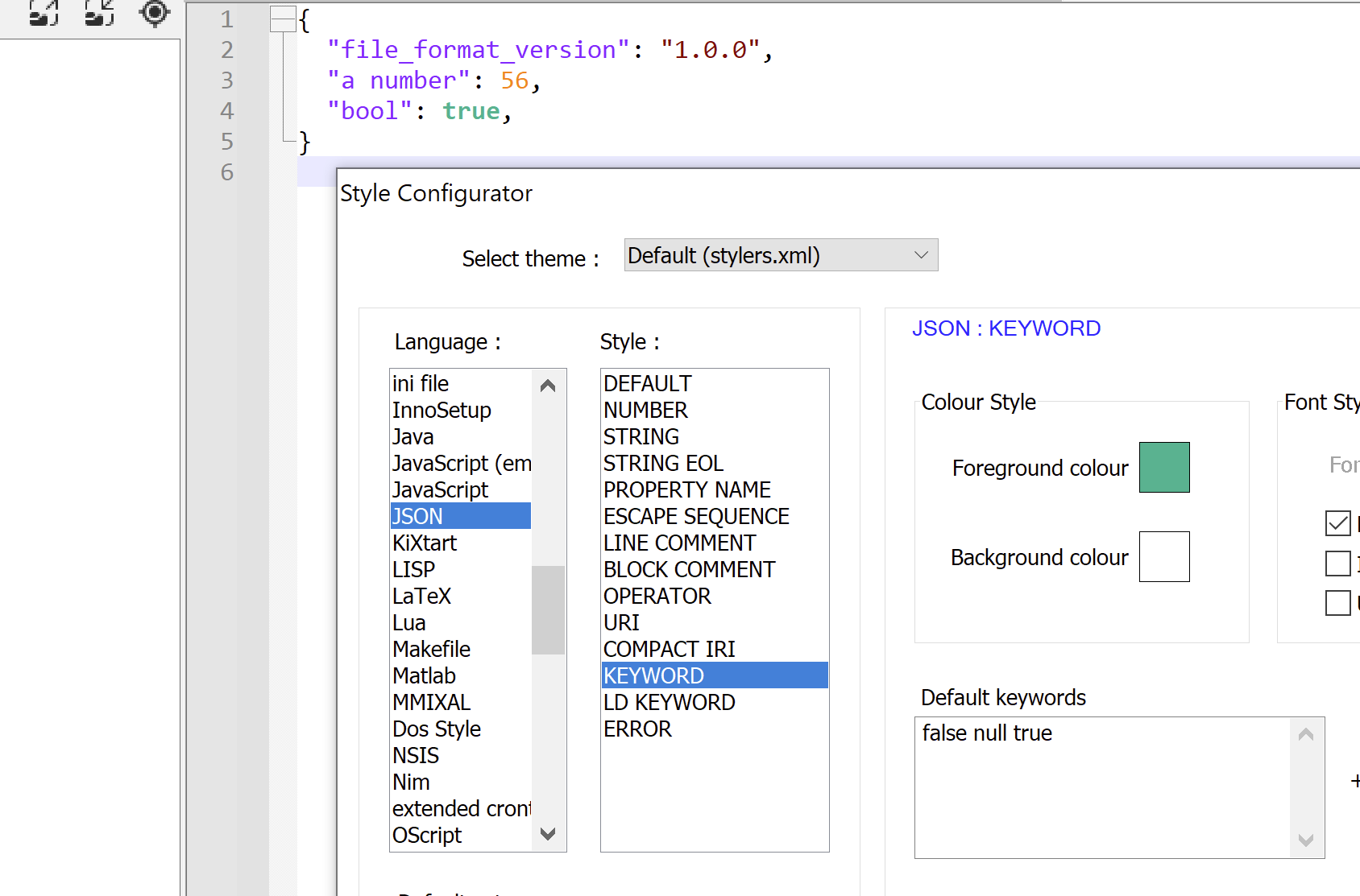 JSON syntax highlighter colors broken · Issue #10663 · notepad-plus ...