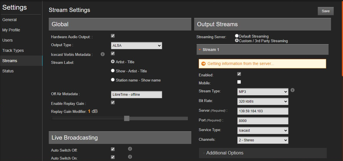 Custom/3rd party Streaming · Issue #2445 · libretime/libretime · GitHub