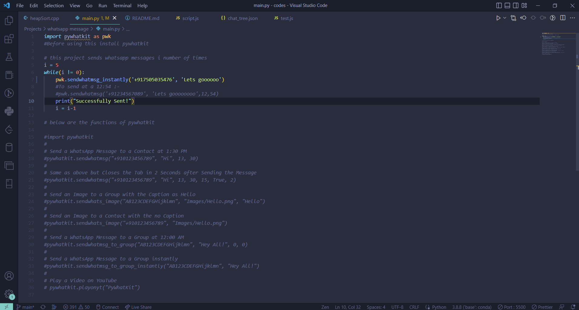 GitHub - AdityaBahl/Whatsapp-Message-Sender: Sends message to Whatsapp ...