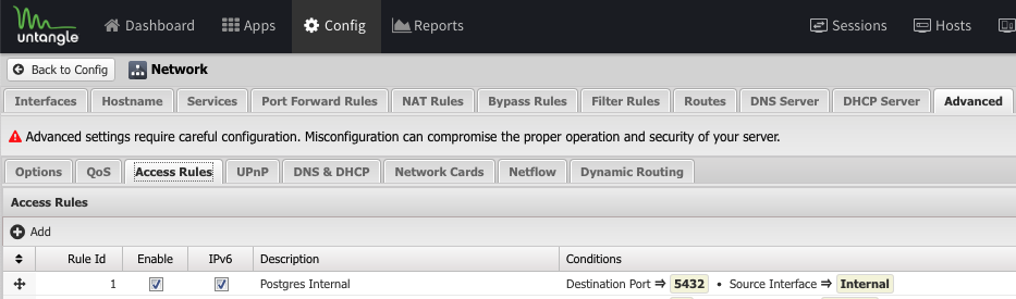 untangle firewall uninstall app