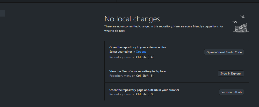 Open in shell option when no changes · Issue #14866 · desktop/desktop ...