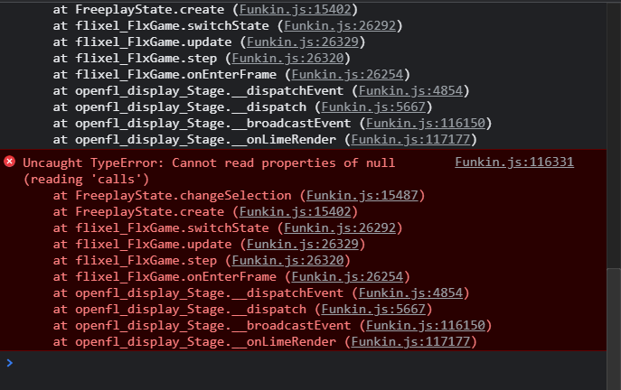 Bug Report: Freeplay crashes the game · Issue #1742 · FunkinCrew/Funkin ...