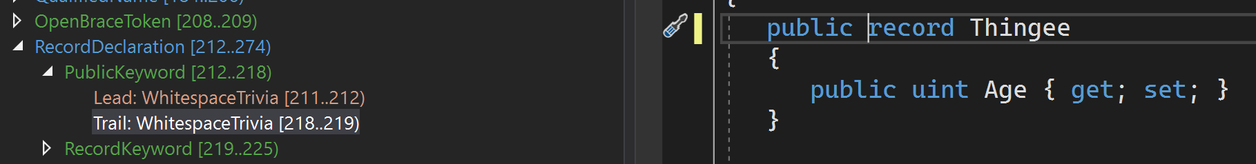 RecordDeclarationSyntax Nodes Do Not Show Up In Syntax Receivers ...