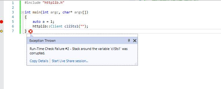 Run-Time Check Failure · Issue #1043 · yhirose/cpp-httplib · GitHub