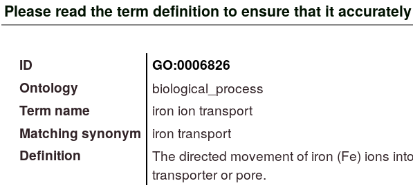 Show The Matching Synonym When Autocompleting Issue 705 Pombase Iron Transport Details