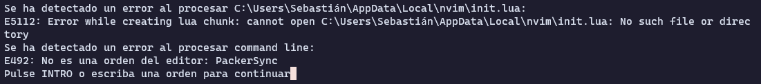 Error while creating lua chunk / Not a publisher's command: PackerSync ...