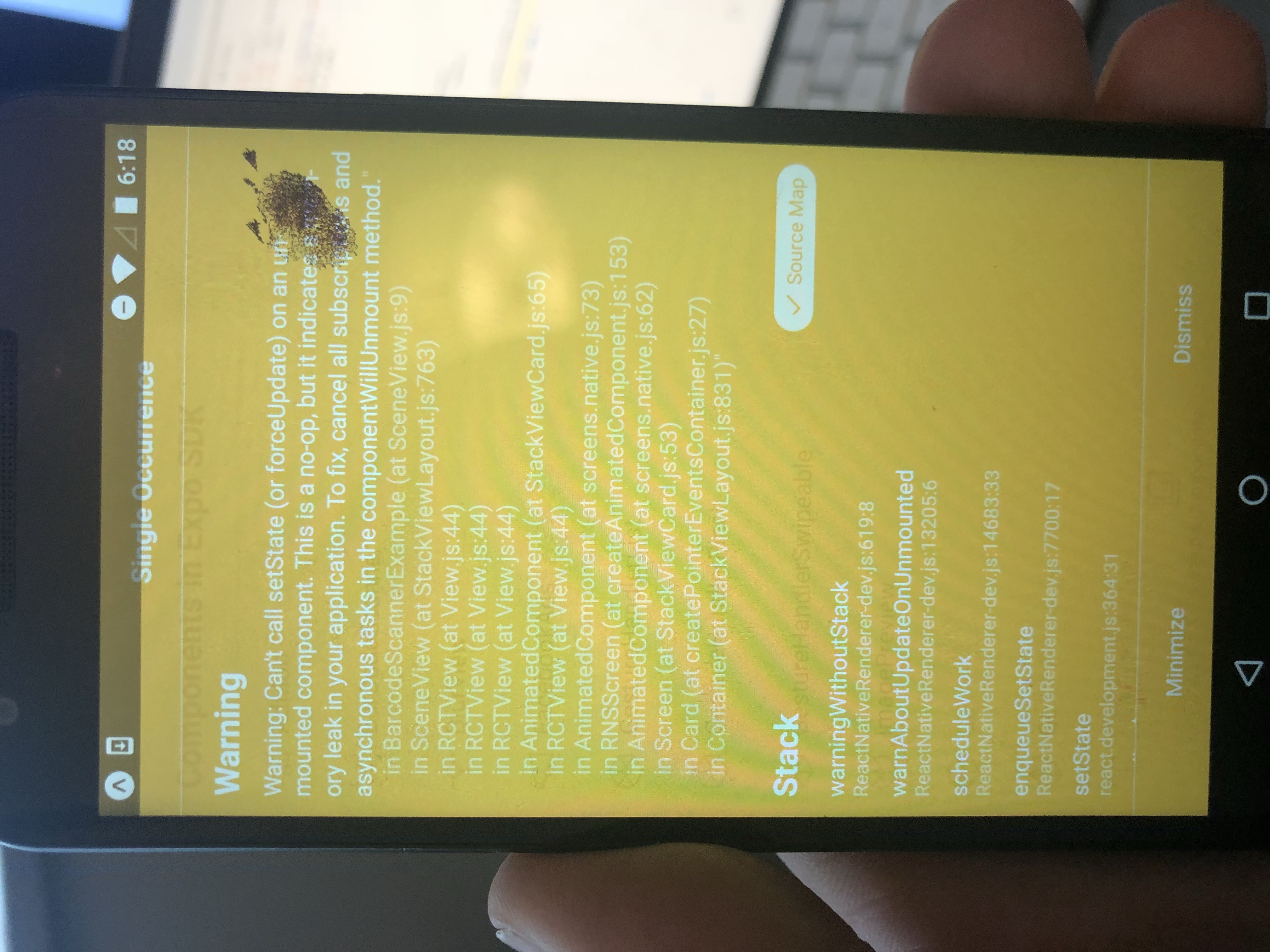 Fix layout of warning screen on Android · Issue #2581 · expo/expo · GitHub