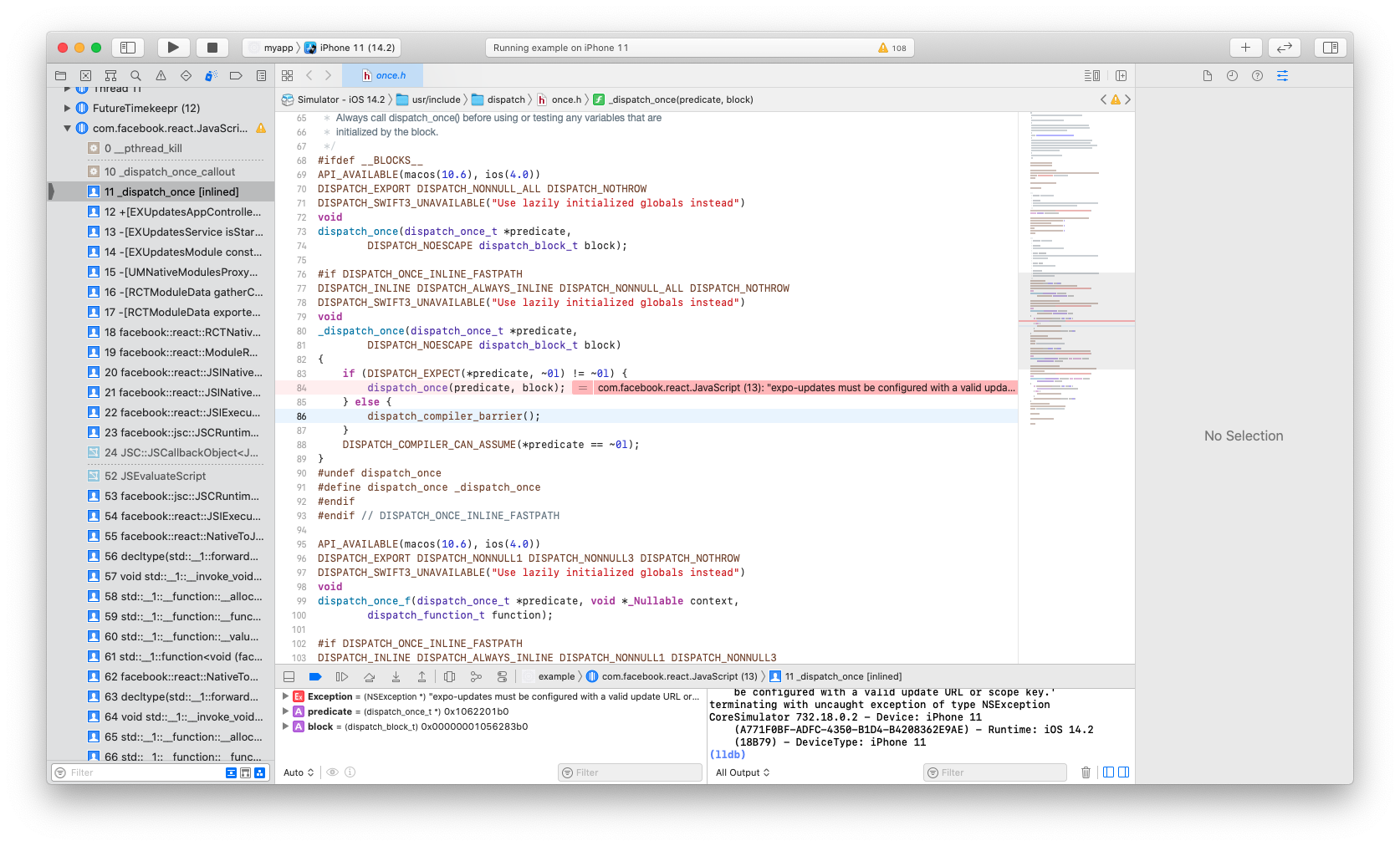 Eject Should Generate Expo updates Config With Placeholder Values When 