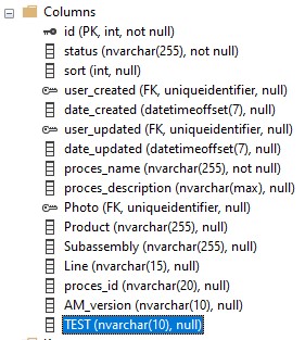ALTER TABLE DROP COLUMN TEST failed because one or more objects access ...