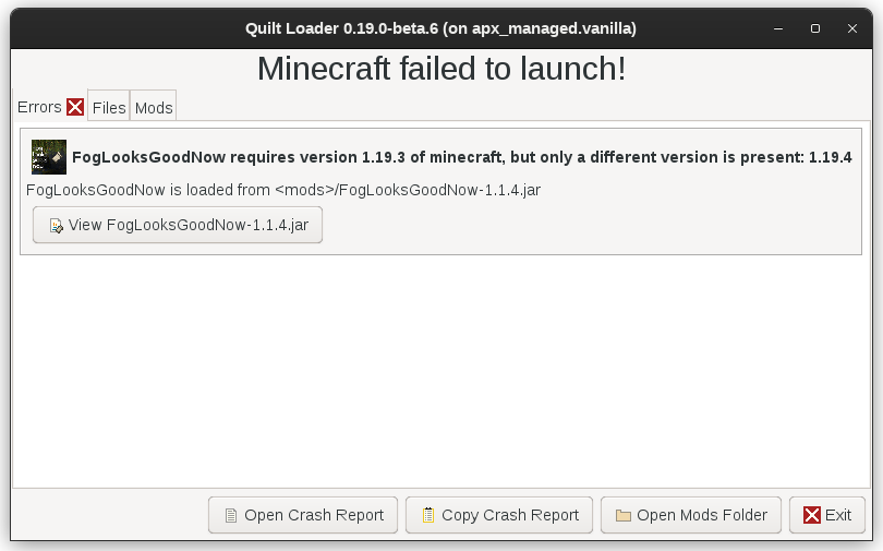 Quilt 1.19.4 · Issue #20 · IMB11/FogLooksGoodNow · GitHub