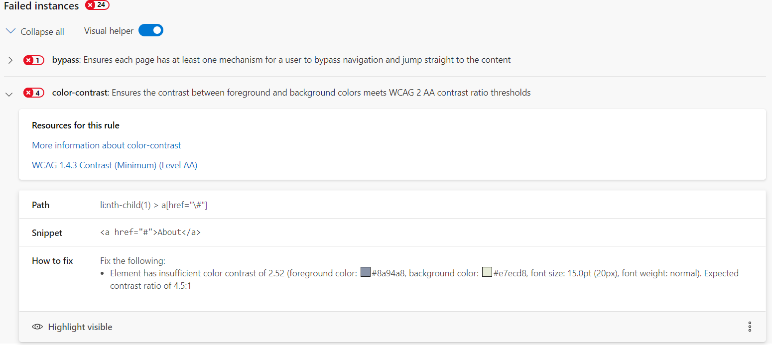 automated checks with longer URL in rule resources