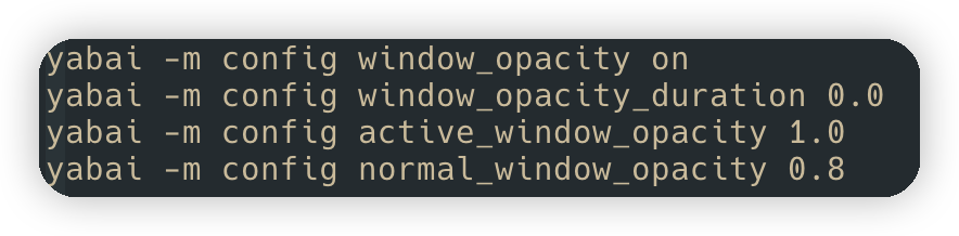 window_opacity don't take effect · Issue #1283 · asmvik/yabai · GitHub