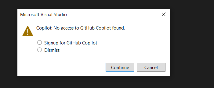 Cannot connect to github co pilot on both Visual Studio and VScode ...