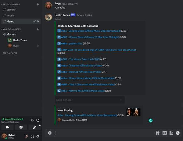 GitHub - Ryanmaxin/Realm-Tunes-2.0: A Discord music bot built with the ...
